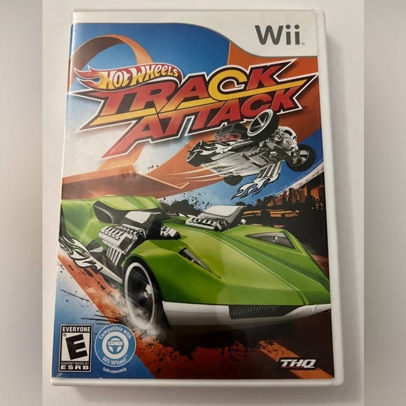 Hot Wheels Track Attack - Nintendo Wii Video Game Disc, Manual And Case - Picture 1 of 8